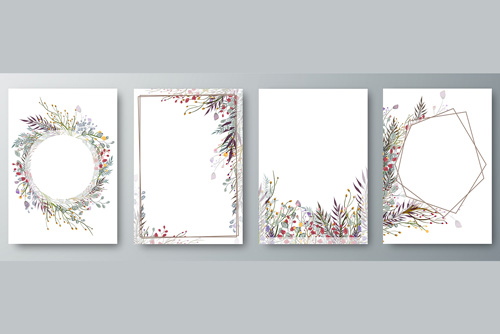 دانلود وکتور لایه باز EPS حاشیه گل و کادر برای نوشتن کد 5